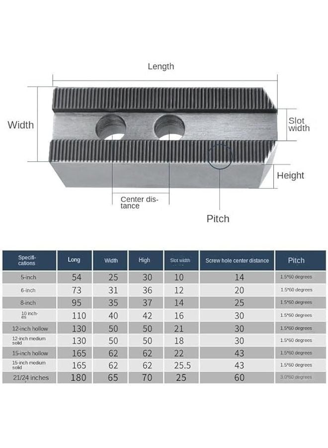 Extended Thickened Soft Claw Lathe Hydraulic Chuck Fixture Three Claw Raw Claw Color 1 - Image 3